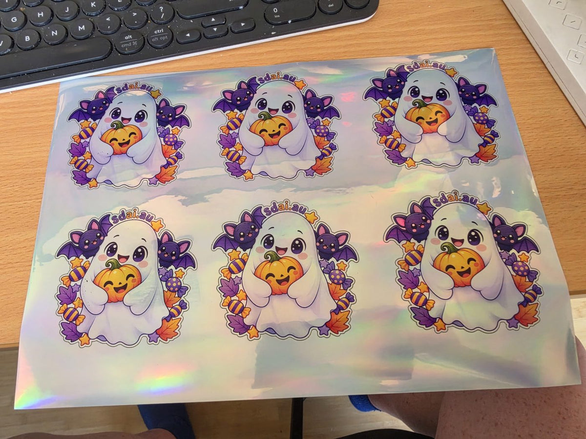 Trick-or-Treat Holographic Sticker Pack (10 stickers)