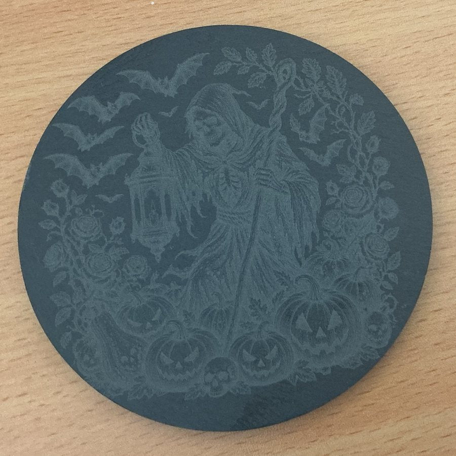 Personalised Engraved Slate Coaster – Round or Square